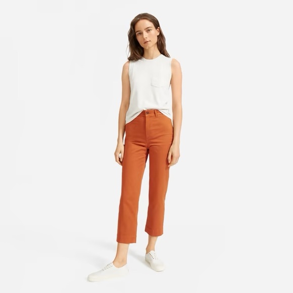Everlane Pants - Everlane The Lightweight Straight-Leg Crop Pant in Cider